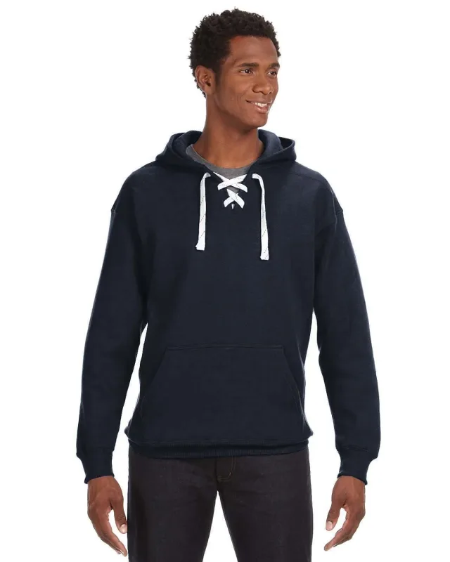 J America Adult Sport Lace Hooded Sweatshirt — view 21