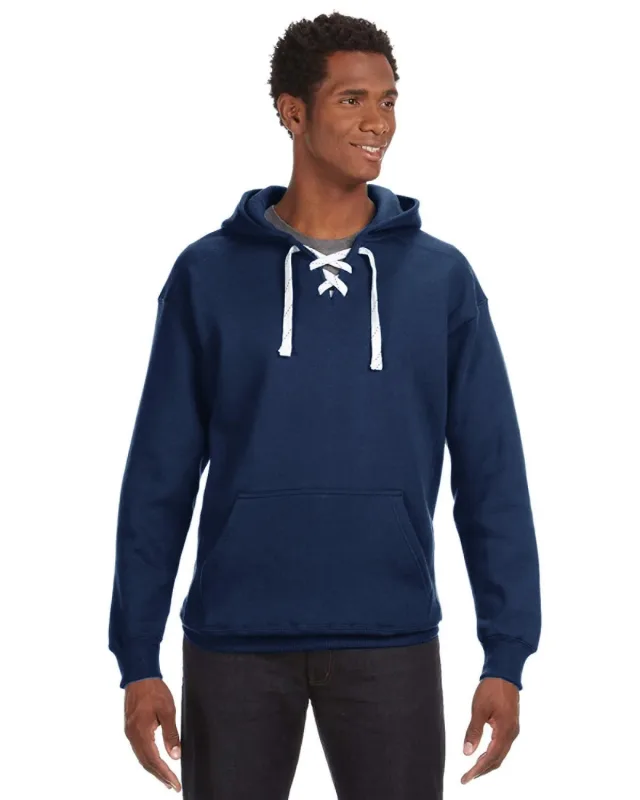 J America Adult Sport Lace Hooded Sweatshirt — view 24