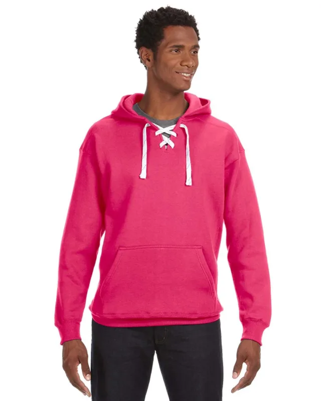 J America Adult Sport Lace Hooded Sweatshirt — view 27