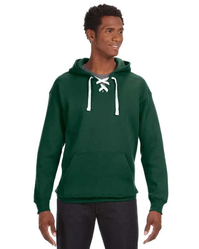J America Adult Sport Lace Hooded Sweatshirt — view 29