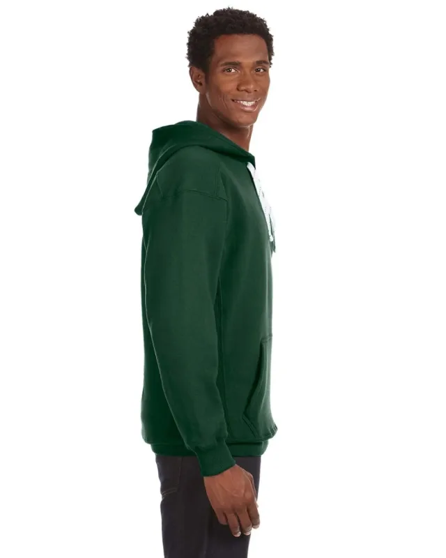 J America Adult Sport Lace Hooded Sweatshirt — view 30