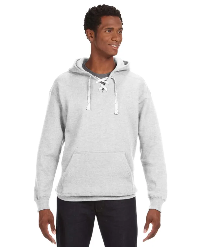 J America Adult Sport Lace Hooded Sweatshirt — view 35