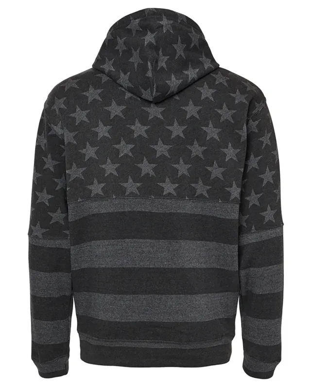 J America Adult Tailgate Fleece Pullover Hooded Sweatshirt — view 16