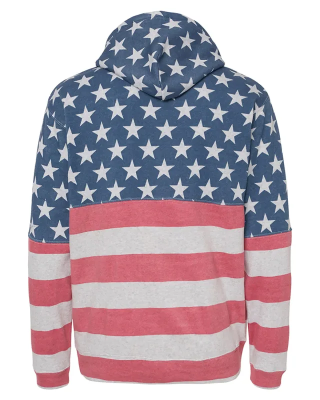 J America Adult Tailgate Fleece Pullover Hooded Sweatshirt — view 18