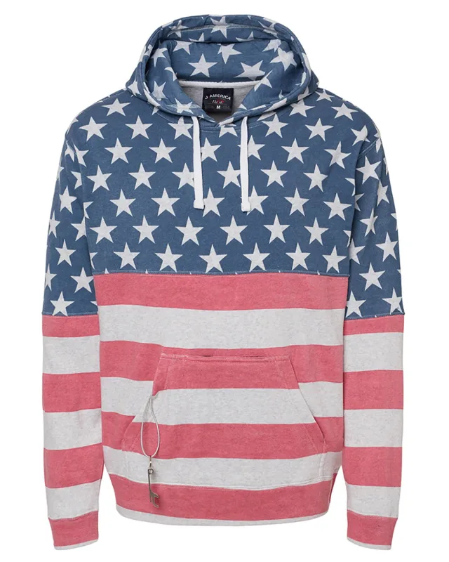 J America Adult Tailgate Fleece Pullover Hooded Sweatshirt — view 19