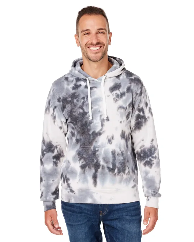 J America Adult Tie-Dye Pullover Hooded Sweatshirt — view 10
