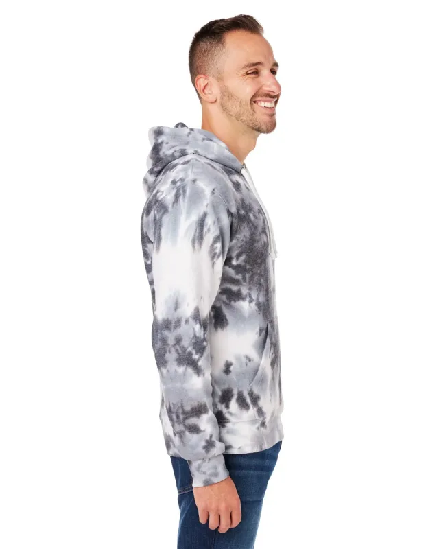 J America Adult Tie-Dye Pullover Hooded Sweatshirt — view 11