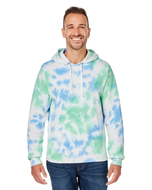 J America Adult Tie-Dye Pullover Hooded Sweatshirt — view 19