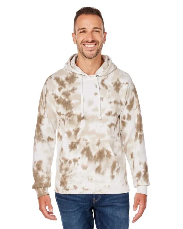 J America Adult Tie-Dye Pullover Hooded Sweatshirt — view 2
