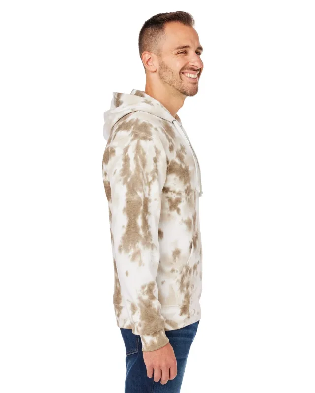J America Adult Tie-Dye Pullover Hooded Sweatshirt — view 3
