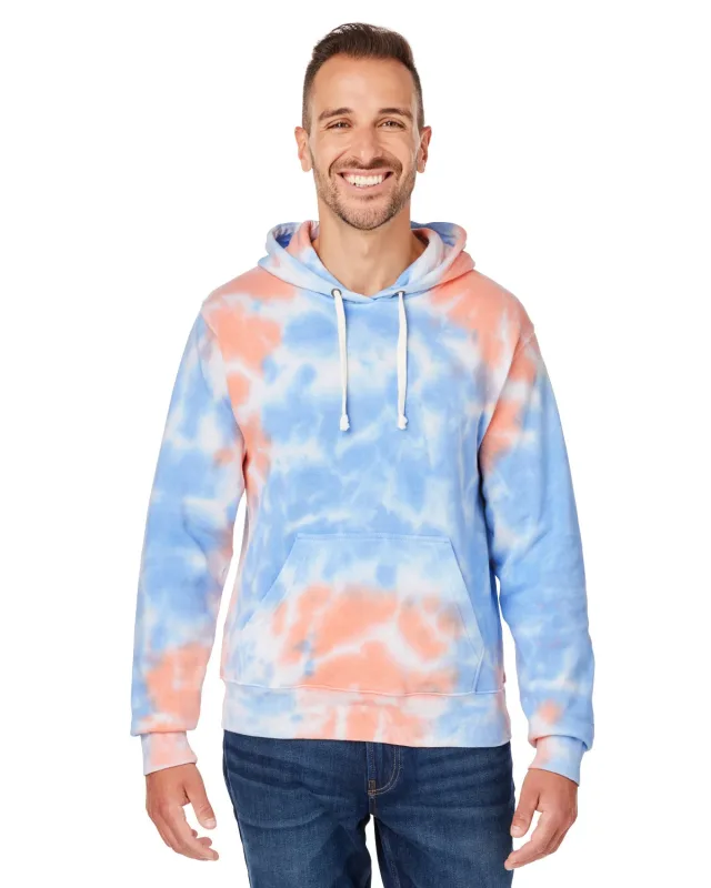 J America Adult Tie-Dye Pullover Hooded Sweatshirt — view 5