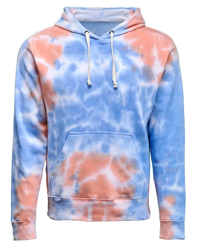 J America Adult Tie-Dye Pullover Hooded Sweatshirt — view 7