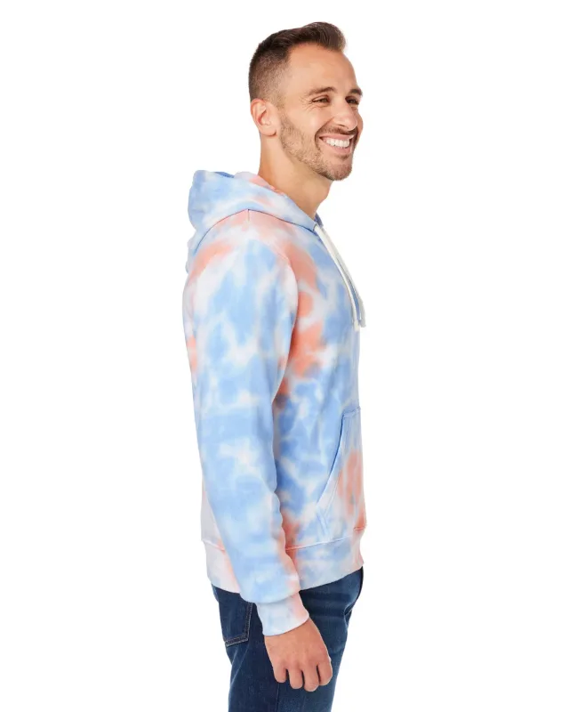 J America Adult Tie-Dye Pullover Hooded Sweatshirt — view 8