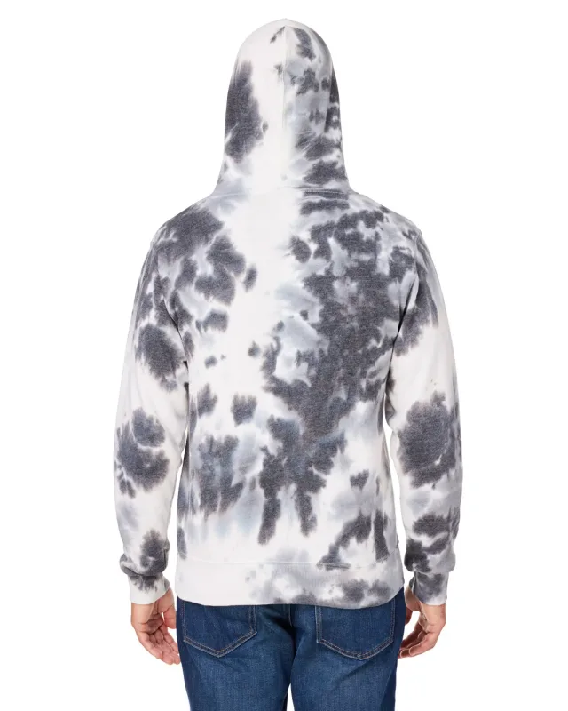 J America Adult Tie-Dye Pullover Hooded Sweatshirt — view 9