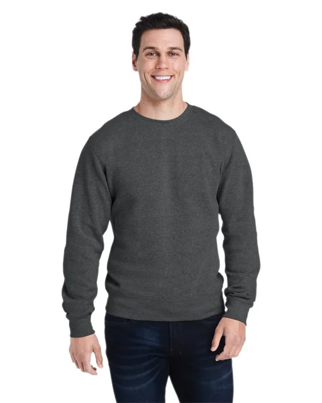 J America Adult Triblend Crewneck Sweatshirt — view 4