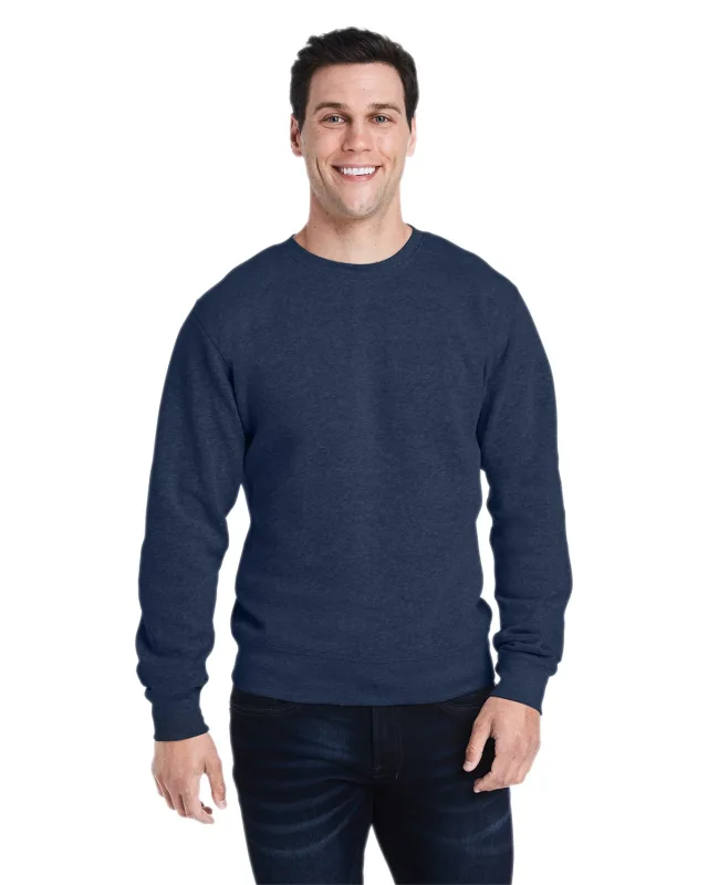 J America Adult Triblend Crewneck Sweatshirt — view 3