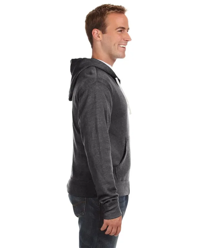 J America Adult Triblend Full-Zip Fleece Hooded Sweatshirt — view 12