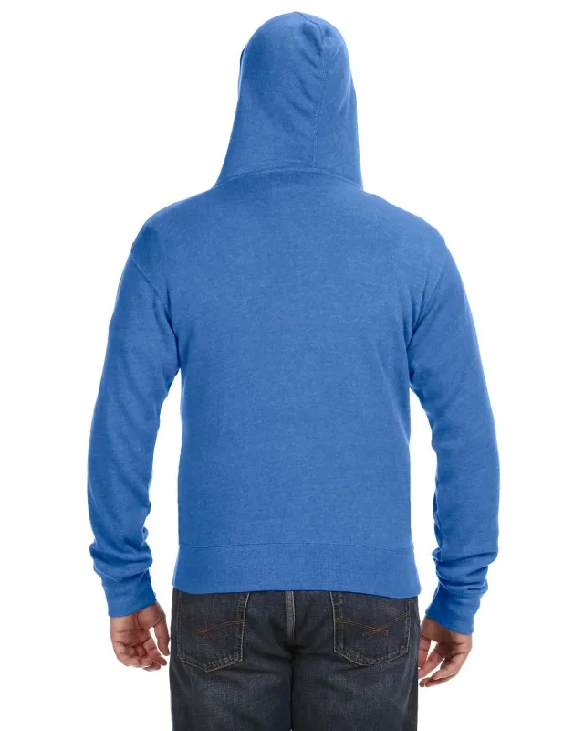 J America Adult Triblend Full-Zip Fleece Hooded Sweatshirt — view 13
