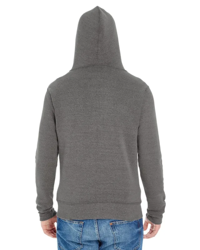 J America Adult Triblend Full-Zip Fleece Hooded Sweatshirt — view 19