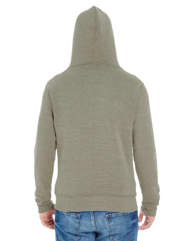 J America Adult Triblend Full-Zip Fleece Hooded Sweatshirt — view 22