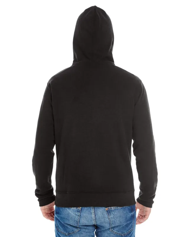 J America Adult Triblend Full-Zip Fleece Hooded Sweatshirt — view 7