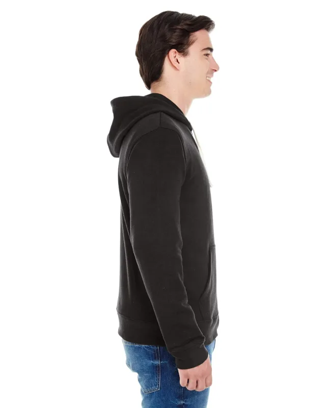 J America Adult Triblend Full-Zip Fleece Hooded Sweatshirt — view 9