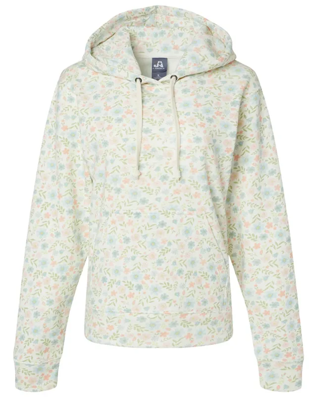 J America Adult Triblend Pullover Fleece Hooded Sweatshirt — view 84