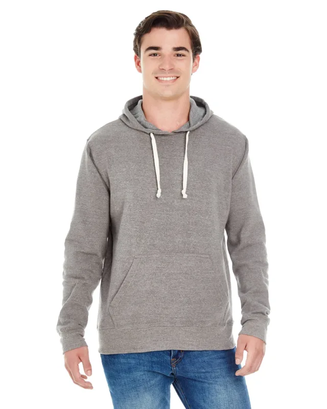 J America Adult Triblend Pullover Fleece Hooded Sweatshirt — view 13