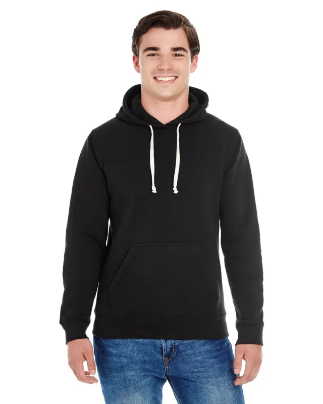 J America Adult Triblend Pullover Fleece Hooded Sweatshirt — view 16