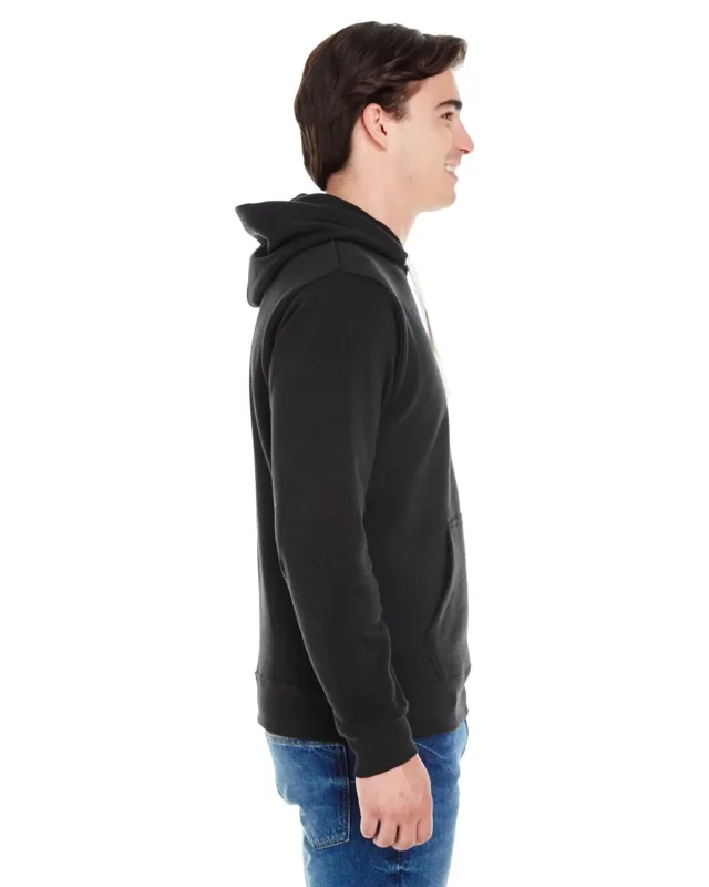 J America Adult Triblend Pullover Fleece Hooded Sweatshirt — view 17