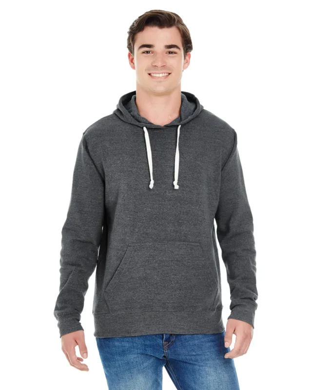 J America Adult Triblend Pullover Fleece Hooded Sweatshirt — view 19