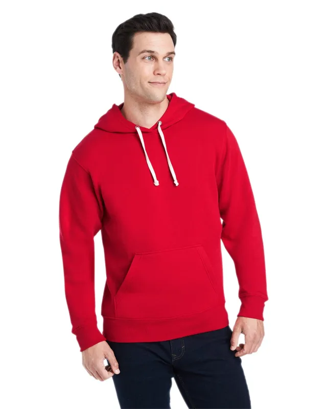 J America Adult Triblend Pullover Fleece Hooded Sweatshirt — view 21