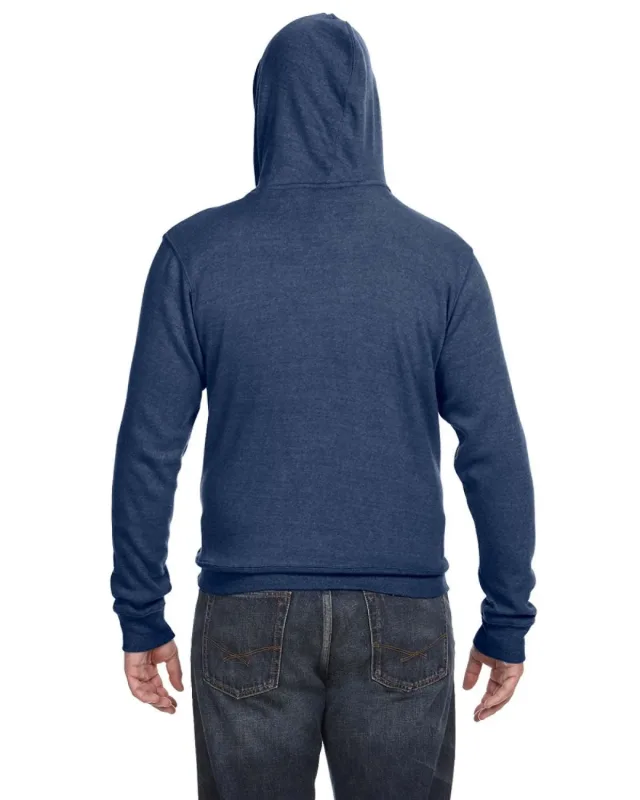 J America Adult Triblend Pullover Fleece Hooded Sweatshirt — view 25