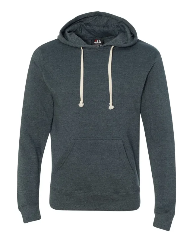 J America Adult Triblend Pullover Fleece Hooded Sweatshirt — view 26