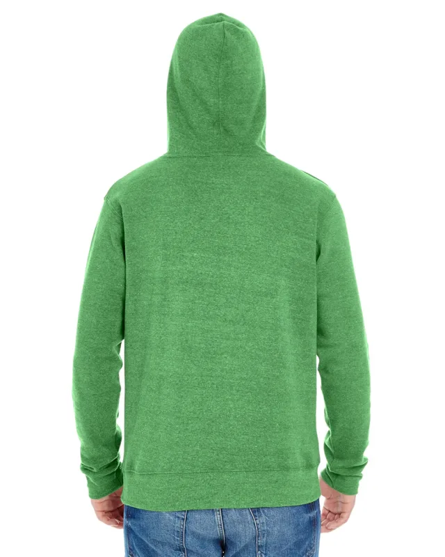 J America Adult Triblend Pullover Fleece Hooded Sweatshirt — view 28