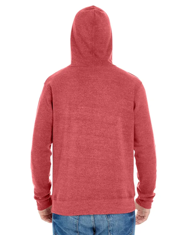 J America Adult Triblend Pullover Fleece Hooded Sweatshirt — view 31