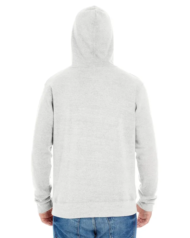 J America Adult Triblend Pullover Fleece Hooded Sweatshirt — view 34