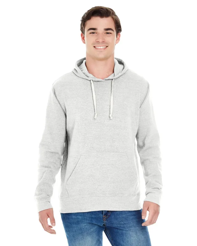 J America Adult Triblend Pullover Fleece Hooded Sweatshirt — view 35