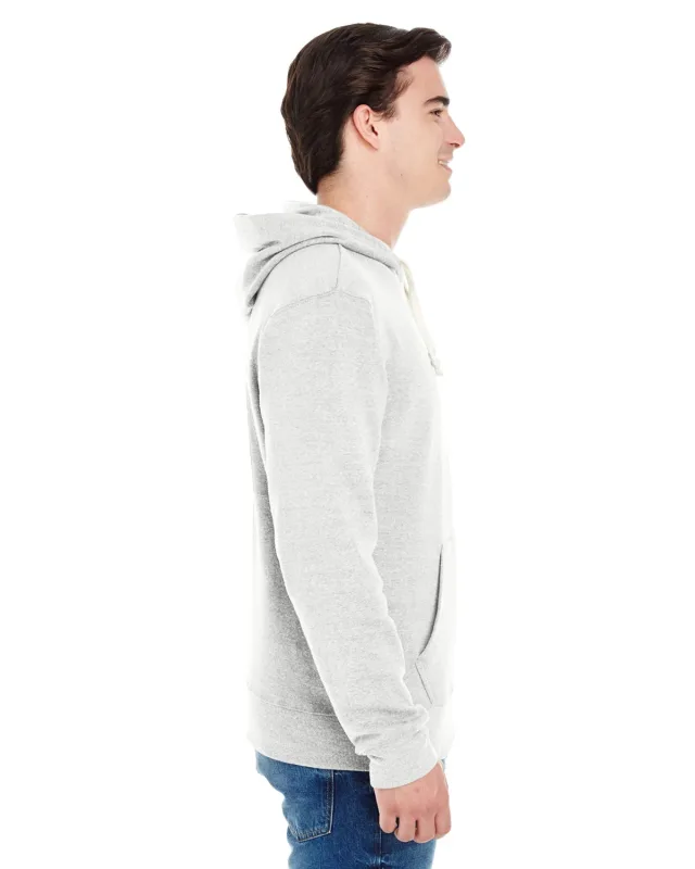 J America Adult Triblend Pullover Fleece Hooded Sweatshirt — view 36
