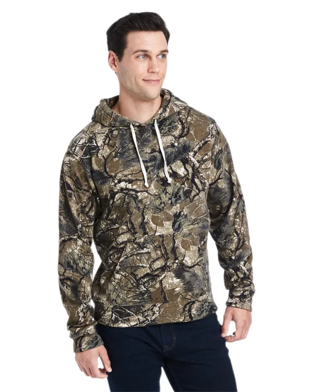J America Adult Triblend Pullover Fleece Hooded Sweatshirt — view 37