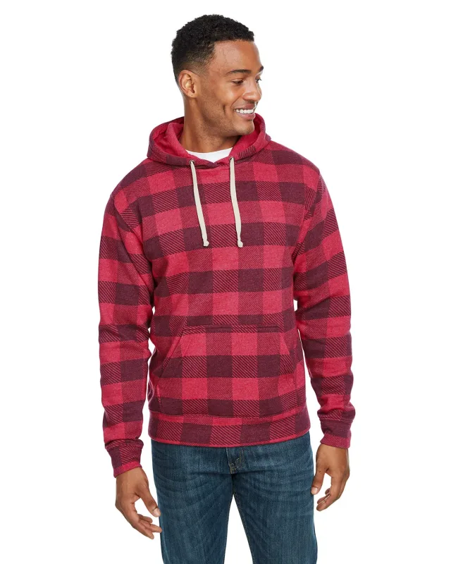 J America Adult Triblend Pullover Fleece Hooded Sweatshirt — view 42