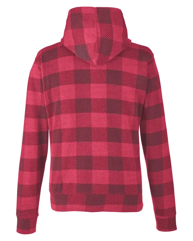 J America Adult Triblend Pullover Fleece Hooded Sweatshirt — view 43