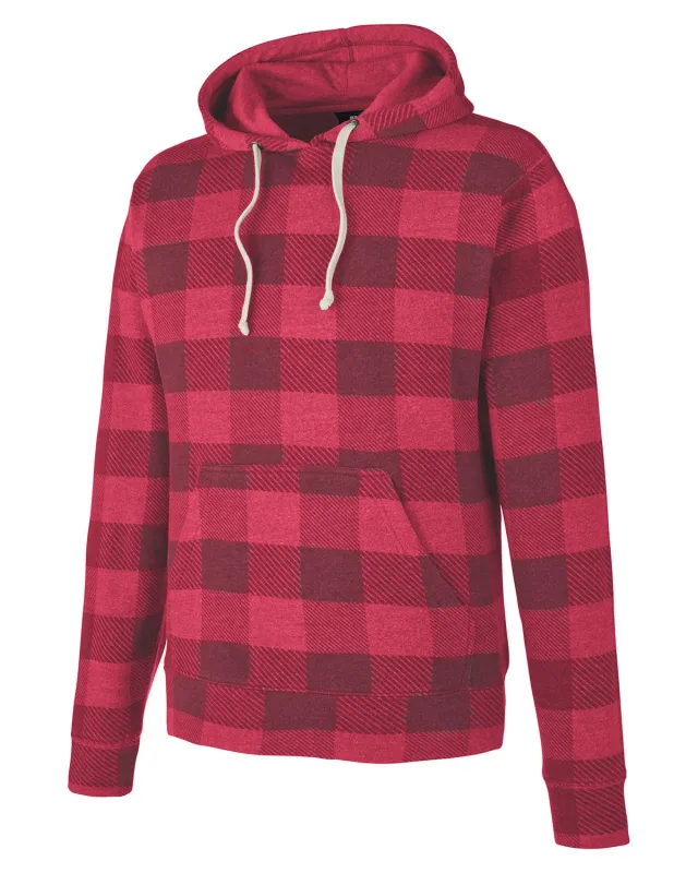 J America Adult Triblend Pullover Fleece Hooded Sweatshirt — view 44