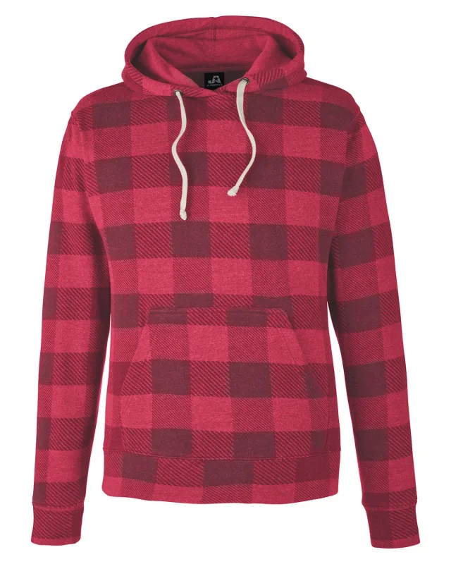 J America Adult Triblend Pullover Fleece Hooded Sweatshirt — view 46