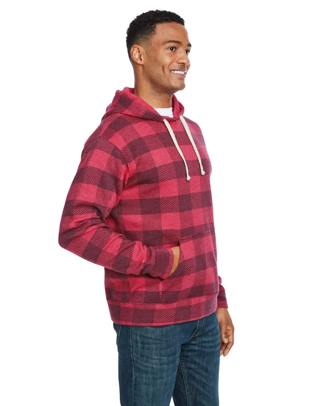 J America Adult Triblend Pullover Fleece Hooded Sweatshirt — view 47