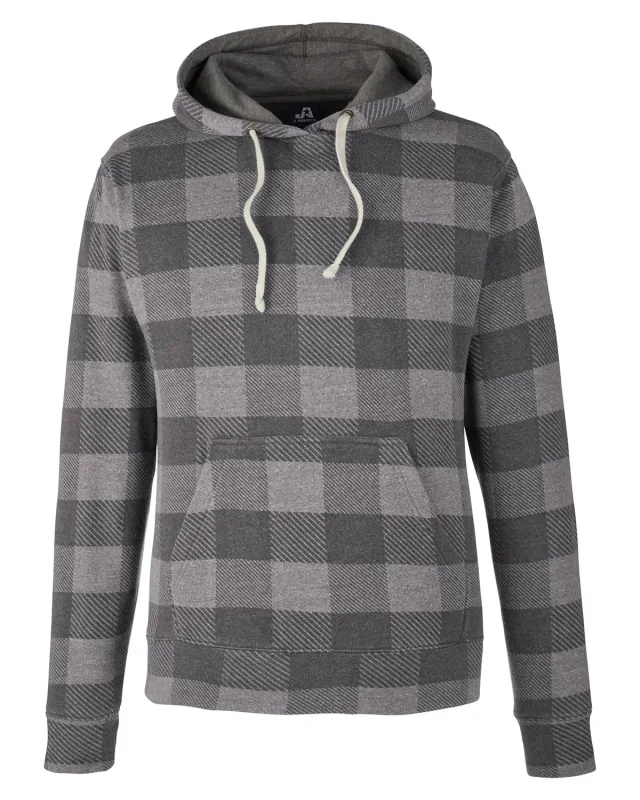 J America Adult Triblend Pullover Fleece Hooded Sweatshirt — view 54