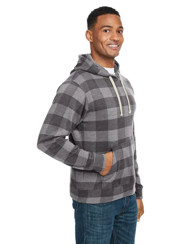 J America Adult Triblend Pullover Fleece Hooded Sweatshirt — view 55