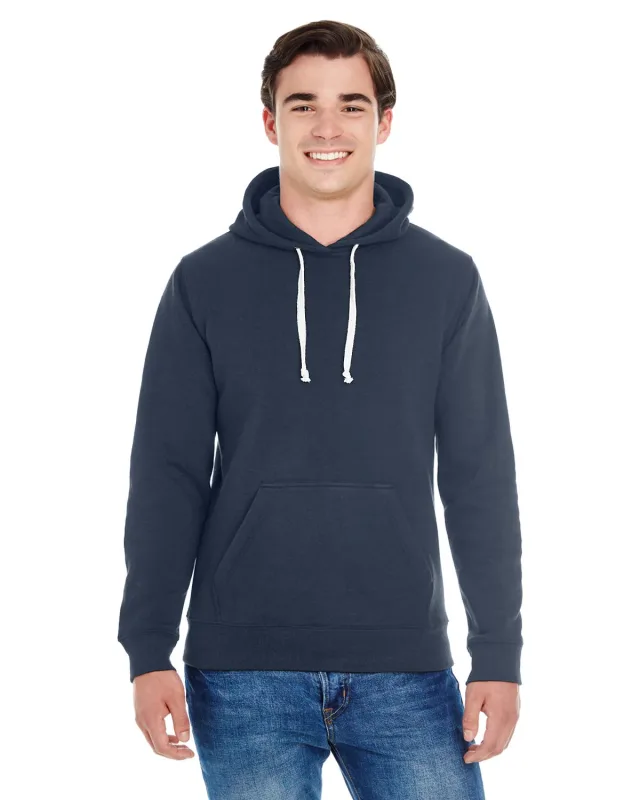 J America Adult Triblend Pullover Fleece Hooded Sweatshirt — view 58