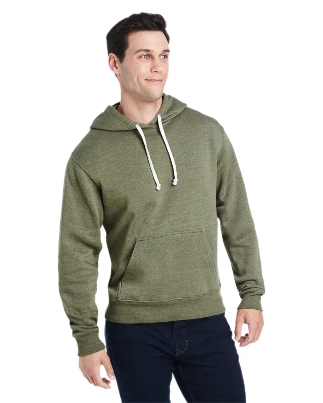 J America Adult Triblend Pullover Fleece Hooded Sweatshirt — view 62