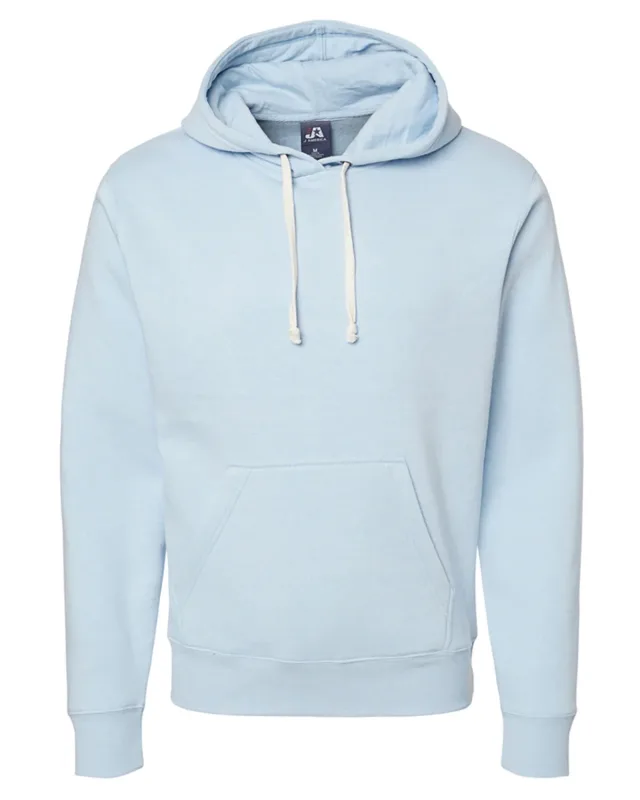 J America Adult Triblend Pullover Fleece Hooded Sweatshirt — view 7